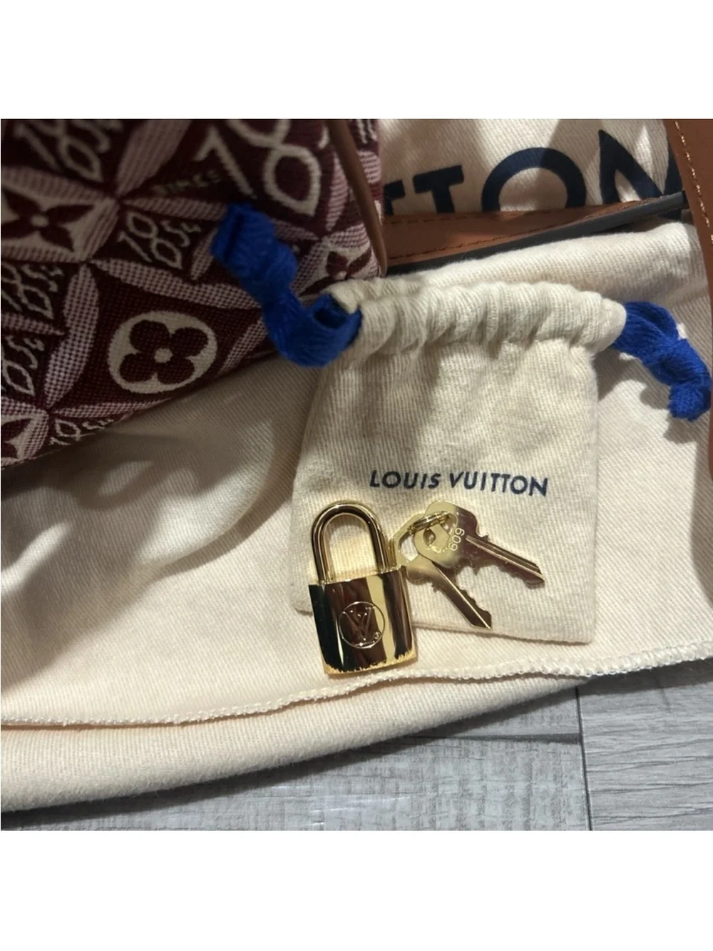 Louis Vuitton Burgundy and White Monogram Since 1854 limited edition